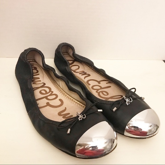 Sam Edelman Fairleigh Leather Cap Toe Ballet Flats - Picture 7 of 12